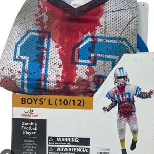 Zombie Football Player Costume Boys L 10/12 Halloween Costume